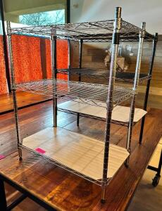 (2) 24" X 12" TWO TIER WIRE SHELVES.