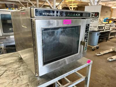 DESCRIPTION: MENUMASTER COMMERCIAL MICROWAVE. BRAND / MODEL: MENUMASTER MRC30S2 ADDITIONAL INFORMATION RETAILS NEW FOR $3800 LOCATION: BAY 6 QTY: 1