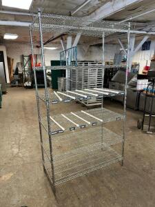 DESCRIPTION: 48" X 24" FIVE TIER WIRE RACK SIZE 48" X 24" X 86" LOCATION: BAY 6 QTY: 1