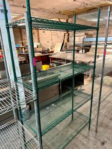 DESCRIPTION: 48" X 18" FOUR TIER COATED WIRE SHELF. SIZE 48" X 18" X 72" LOCATION: BAY 6 QTY: 1