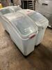 DESCRIPTION: (2) 15 GALLON RUBBERMAID INGREDIENTS BINS W/ LIDS BRAND / MODEL: RUBBERMAID LOCATION: BAY 6 THIS LOT IS: SOLD BY THE PIECE QTY: 2 - 2