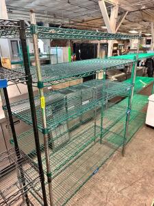 DESCRIPTION: 60" X 24" FIVE TIER COATED WIRE SHELF. SIZE 60" X 24" X 72" LOCATION: BAY 6 QTY: 1