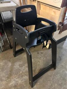 DESCRIPTION: (2) BLACK HIGH CHAIRS LOCATION: BAY 6 THIS LOT IS: SOLD BY THE PIECE QTY: 2