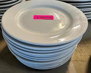 DESCRIPTION: (12) 10.5" CHINA PLATES SIZE 10.5" LOCATION: BAY 6 THIS LOT IS: SOLD BY THE PIECE QTY: 12