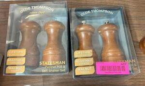 DESCRIPTION: (2) PACKS OF WOODEN SALT AND PEPPER SHAKERS LOCATION: BAY 6 THIS LOT IS: SOLD BY THE PIECE QTY: 2