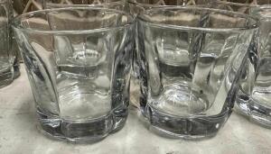 DESCRIPTION: (34) ROCKS GLASSES. SOLD WITH GLASS RACK LOCATION: BAY 6 THIS LOT IS: SOLD BY THE PIECE QTY: 34