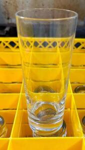 DESCRIPTION: (25) 12 OZ BAR GLASSES. SOLD WITH GLASS RACK SIZE 12 OZ LOCATION: BAY 6 THIS LOT IS: SOLD BY THE PIECE QTY: 25