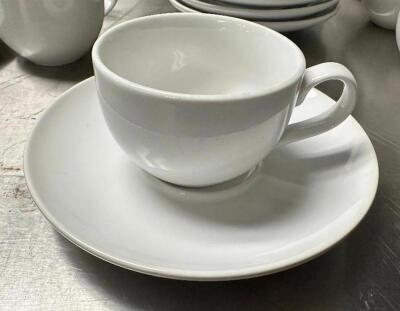 DESCRIPTION: (10) COFFEE MUG AND SAUCER SETS LOCATION: BAY 6 THIS LOT IS: SOLD BY THE PIECE QTY: 10