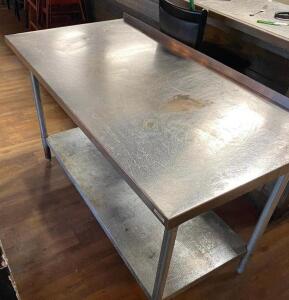 60" X 30" STAINLESS TABLE