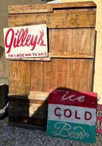 LARGE WOODEN BARN WALL. SIGNS ARE NOT INCLUDED