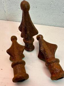 (3) RUSTY FINIALS