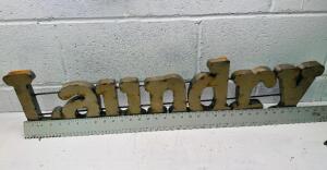 METAL LAUNDRY SIGN