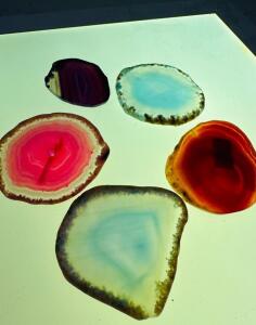 (4) ASSORTED AGATE SLICES