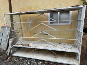 7' X 34" FOUR TIER INDUSTRIAL METAL SHELVING