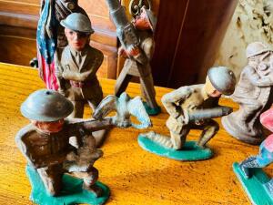 (7) ASSORTED OLD ARMY TOYS