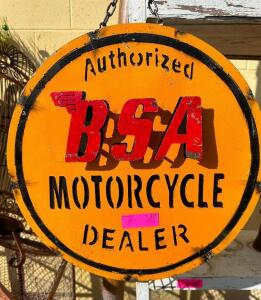 BSA MOTORCYCLE SIGN