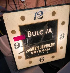 BULOVA JEWELRY WALL CLOCK - ORIGINAL