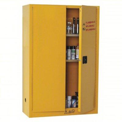 DESCRIPTION: (1) FLAMMABLE SAFETY CABINET BRAND/MODEL: CONDOR/42X501 INFORMATION: YELLOW/MINOR DAMAGES, MUST COME INTO INSPECT/STORAGE CAPACITY: 45 GA