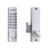 DESCRIPTION: (1) DIGITAL DOOR LOCK, SURFACE MOUNT KEYLESS LOCKS BRAND/MODEL: LOCKEYUSA #C150WH INFORMATION: STAINLESS STEEL RETAIL$: $142.26 EA SIZE: