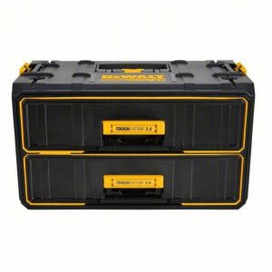 DESCRIPTION: (1) TOOL BOX, TOUGH SYSTEM 2.0 BRAND/MODEL: DEWALT #793W81 INFORMATION: BLACK RETAIL$: $233.26 EA SIZE: 12 5/8 IN OVERALL WIDTH, 21 3/4 I