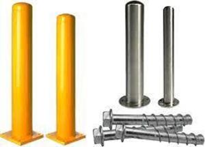 DESCRIPTION: (2) PIPE BOLLARDS BRAND/MODEL: THE BOLLARD COMPANY INFORMATION: YELLOW RETAIL$: $150 EA SIZE: MUST COME INSPECT FOR SIZE AND ACCURACY QTY