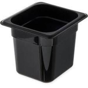 DESCRIPTION: (12) FOOD PAN BIN BRAND/MODEL: CARLISLE #3068503 INFORMATION: BLACK RETAIL$: $8.29 PER BIN SIZE: 6"D QTY: 12