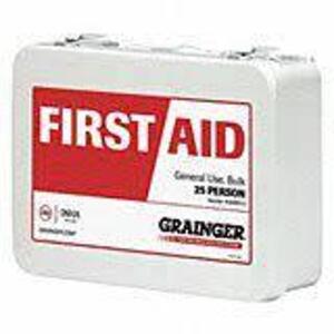 DESCRIPTION: (3) FIRST AID KITS BRAND/MODEL: PRODUCT NUMBER #488G83 INFORMATION: WHITE RETAIL$: $96.24 EA SIZE: 25 PEOPLE SERVED QTY: 3