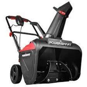 DESCRIPTION: (1) SINGLE STAGE ELECTRIC SNOW THROWER BRAND/MODEL: POWERSMART RETAIL$: $180.68 EA SIZE: 21" QTY: 1