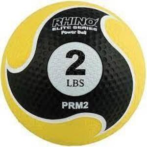 DESCRIPTION: (2) MEDICINE BALL BRAND/MODEL: CHAMPION SPORTS INFORMATION: YELLOW AND BLACK RETAIL$: $38.25 EA SIZE: 2 LB QTY: 2