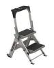 DESCRIPTION: (1) STEP STOOL LADDER BRAND/MODEL: LOUISVILLE #401M53 INFORMATION: SILVER RETAIL$: $261.47 EA SIZE: 2 STEPS, 17 IN TOP STEP HT, 21 IN BOT - 2