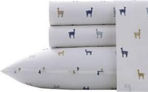 DESCRIPTION: (1) SHEET SET BRAND/MODEL: POPPY AND FRITZ INFORMATION: WHITE WITH LAMAS RETAIL$: $58.89 EA SIZE: FULL SHEET SET QTY: 1