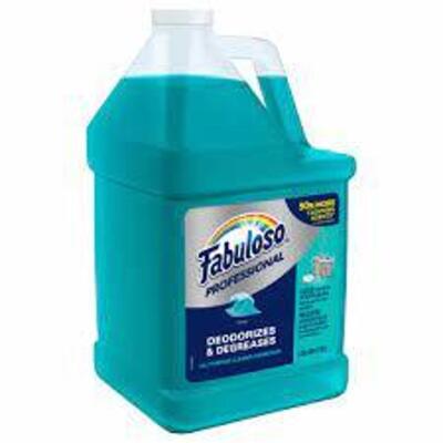 DESCRIPTION: (2) MULTI SURFACE CLEANER CONCENTRATEBRAND/MODEL: FABULOSOINFORMATION: OCEAN FRESH, MAKES UP TO 64 GALLONS OF CLEANERRETAIL$: $42/EASIZE: 1 GALLONQTY: 2