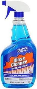 DESCRIPTION: (2) STREAK FREE GLASS CLEANER BRAND/MODEL: GUNK RETAIL$: $5.20 EA SIZE: 33 OZ QTY: 2