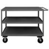 DESCRIPTION: (1) UTILITY CART, 3 SHELVES BRAND/MODEL: DURHAM #RSC-3060-3-3K-TLD INFORMATION: CHROME RETAIL$: $497.95 EA SIZE: 25" X 36" X 35" MIN 1