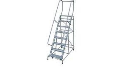 DESCRIPTION: (1) ROLLING STEEL LADDER BRAND/MODEL: COTTERMAN INFORMATION: STEEL RETAIL$: $1399.99 EA SIZE: 8 STEP LADDER MIN 1