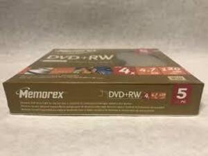 (5) PACKS OF (5) REWRITABLE DVDS WITH CASE