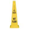 (1) "CAUTION WET FLOOR" FOUR-SIDED STANDING CONE