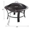 (1) OUTDOOR WOOD BURNING FIRE PIT WITH COVER