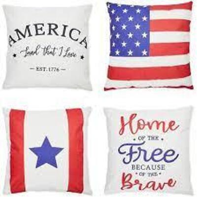 (6) PILLOW COVERS, SET OF (4)