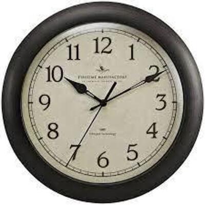 (1) WHISPER MOVEMENT SLIM TIMEPIECE, WALL CLOCK