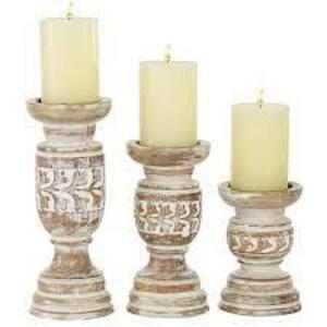 (1) SET OF (3) CANDLE HOLDERS