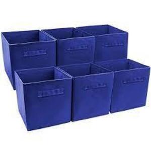 (6) COLLAPSIBLE STORAGE CUBES WITH HANDLE