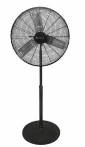 DESCRIPTION (1) COMFORT ZONE INDUSTRIAL PEDESTAL FAN BRAND/MODEL CZHVP30 ADDITIONAL INFORMATION BLACK/3-SPEED/RETAILS AT $170.49 SIZE 30"FAN DIA X 30"