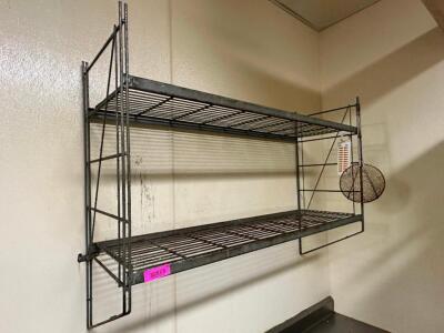 DESCRIPTION: 48" X 12" TWO TIER WALL MOUNTED WIRE SHELF. SIZE 48" X 12" LOCATION: KITCHEN QTY: 1