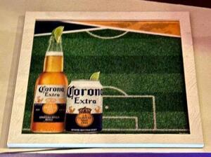 FRAMED CORONA SOCCER PRINT