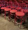 (8) METAL FRAMED UPHOLSTERED BARSTOOLS