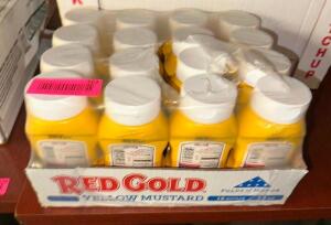 DESCRIPTION: (16) BOTTLES OF RED GOLD MUSTARD LOCATION: BAR THIS LOT IS: SOLD BY THE PIECE QTY: 16