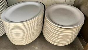 DESCRIPTION: (48) 12" CHINA PLATTERS. LOCATION: BAR THIS LOT IS: SOLD BY THE PIECE QTY: 48