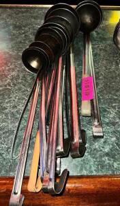 DESCRIPTION: (9) ASSORTED STAINLESS LADLES LOCATION: BAR THIS LOT IS: SOLD BY THE PIECE QTY: 9