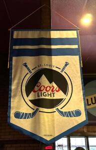 COORS LIGHT HOCKEY BANNER